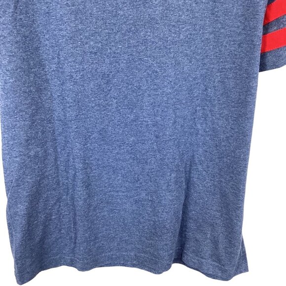 Marvel Spider-Man Graphic‎ Tee Size Small Blue & Red Striped Sleeves - Picture 8 of 8
